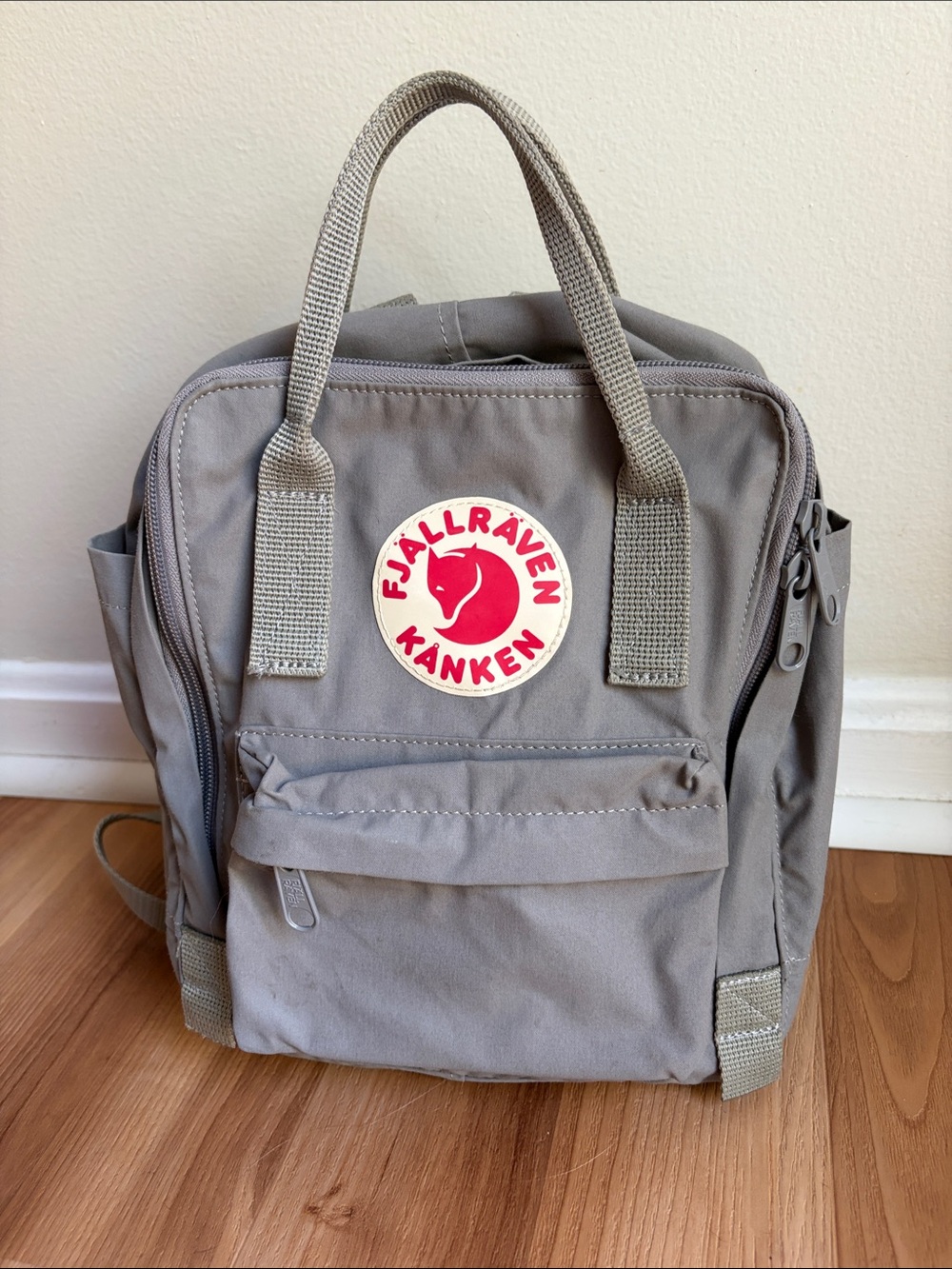 Fjallraven Kanken Mini Backpack Grey Canvas
